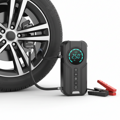 3-in-1 Car Jump Starter with Air Compressor & Power Bank