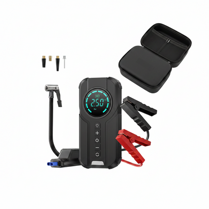 3-in-1 Car Jump Starter with Air Compressor & Power Bank