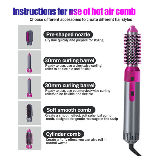 Diyar Mart™ Hot Air Brush (5-in-1)